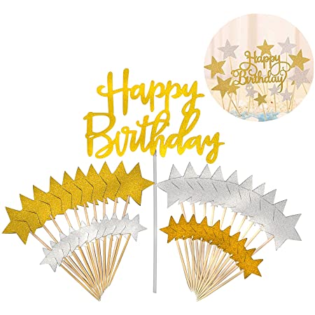 【パーティーパーク 】 ケーキ 飾り ガーランド 誕生日 HAPPY BIRTHDAY バースデー ケーキトッパー デコレーション お祝い (ローズレッド)