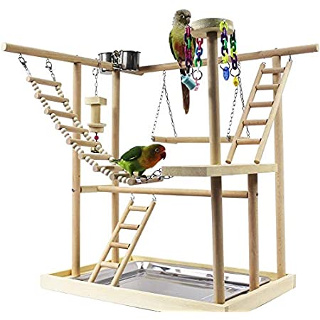 鳥の巣 鳥遊び場 ケージ スタンド はしご 秋千 食器 水器 ラダー ベル アクリル 噛む玩具 支え 棚 組み合わせ セット