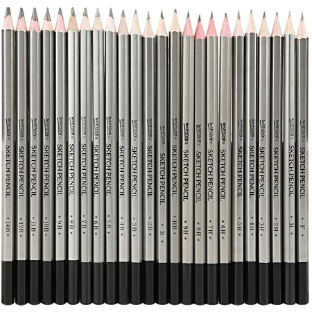 スケッチ用鉛筆 24個 デッサン鉛筆セット 鉛筆スケッチ 描画用鉛筆 素描鉛筆 美術鉛筆 美術 絵画用品 子供や大人も適用な絵具 スケッチ 鉛筆