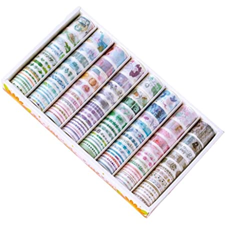 KESYOO マスキングテープ 和紙テープ 和風 装飾ステッカー diy 手帳シール 10ロール ギフトラッピング スクラップブッキング diy 工芸品（ランダムパターン）