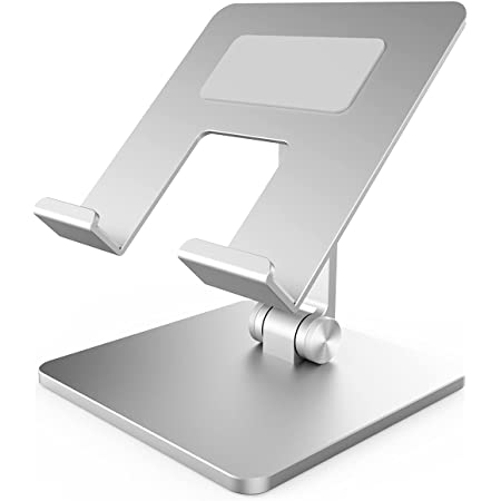 タブレット スタンド ipad スタンド スマホスタンド アルミ ホルダー KAQSKQR iphone スマホ 携帯 充電スタンド 卓上 縦置き デスク台 置き台 iPad stand 角度調整可能 あいぱっと アイパッド スタンド対応(4～13′) iPad, iPad mini, iPad Air, iPad Pro MediaPad 9.7 10.2 10.5 11 12.9インチに対応(シルバー)