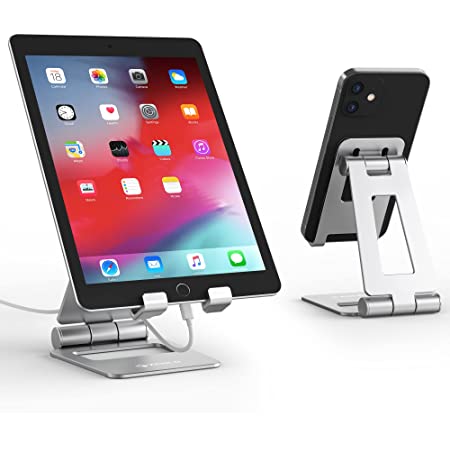 タブレット スタンド ipad スタンド スマホスタンド アルミ ホルダー KAQSKQR iphone スマホ 携帯 充電スタンド 卓上 縦置き デスク台 置き台 iPad stand 角度調整可能 あいぱっと アイパッド スタンド対応(4～13′) iPad, iPad mini, iPad Air, iPad Pro MediaPad 9.7 10.2 10.5 11 12.9インチに対応(シルバー)