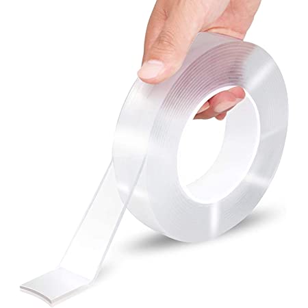 超強力 両面テープ 1m/2m/3m5m 魔法のテープ 防水 ナノテープ マジックテープ 魔法 両面テープ 強力 多機能テープ 透明 耐熱 滑り止め 洗濯可能 で繰り返 (厚さ:2mm 全長:1ｍ 幅:5cm)