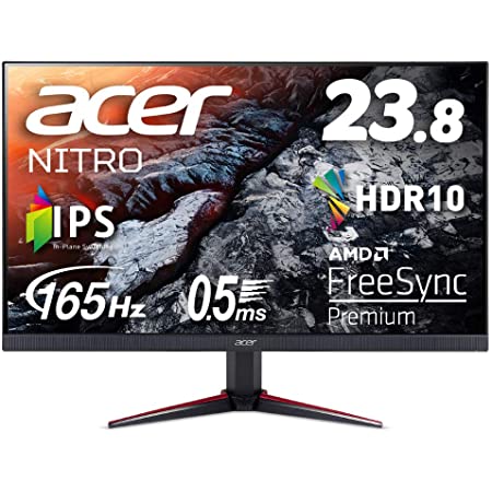 Acer ゲーミングディスプレイ VG240YSbmiipfx 23.8型ワイド IPS 非光沢 フルHD 0.5ms (GTG, Min.) 165Hz HDMI AMD FreeSync™ Premium対応 HDR 10