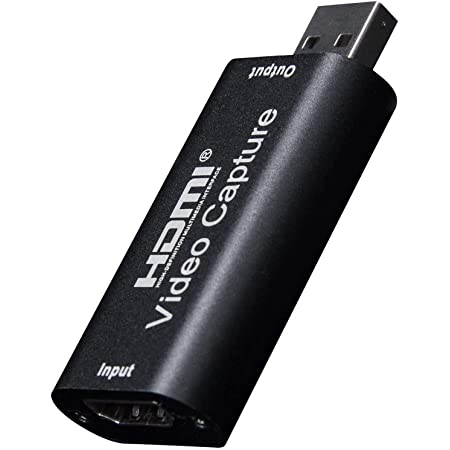ROTEK HDMIキャプチャーボード 超小型 USB2.0対応 1080P 60Hz ビデオキャプチャカード ゲーム実況生配信・画面共有・録画・ライブ会議用 電源不要 持ち運びに便利