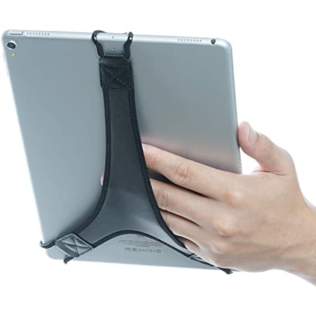 prendre タブレット ipad ベルト 3点固定 落下防止 安全 セーフティーベルト フック ワンタッチ かけるだけ 伸縮 タブレットベルト ハンドストラップ （大サイズ） PR-3TAB-DAI