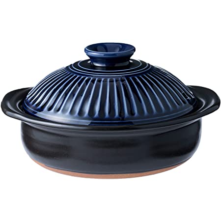 TAMAKI 土鍋 吹きこぼれにくい 1-2人用 グレー 直径23×奥行19.5×高さ11cm 食器洗浄機・電子レンジ・オーブン・直火対応 T-928431