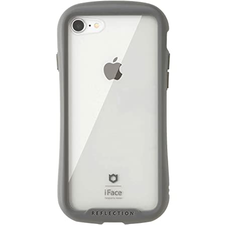 iFace Reflection iPhone 12 mini ケース クリア 強化ガラス [グレー]