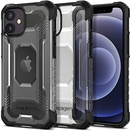 Spigen iPhone12 mini 用 ケース 5.4インチ 対応 米軍MIL規格取得 耐衝撃 三層構造 スタンド付き スマホスタンド カメラ保護 傷防止 衝撃 吸収 Qi充電 ワイヤレス充電 アイフォン12ミニケース タフ・アーマー ACS02258 (レッド)