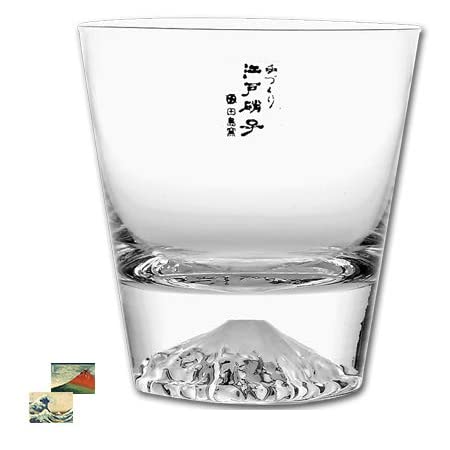 Amazon限定品 田島硝子 富士山グラス 龍神ロックグラス×金箔富士 冷酒杯 黒 ペアセット 2個セット おみやげグランプリ観光庁長官賞 受賞商品 江戸硝子 切子 富士山 富士 ウイスキーグラス ロックグラス 日本酒 外国 海外 お土産 お祝い ギフト プレゼント 人気 MADE IN JAPAN お土産グランプリ 桐箱入り TG19-001-RYU TG20-016-1GK