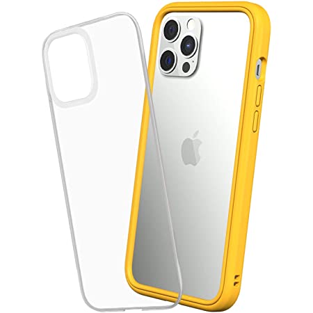 RhinoShield iPhone 12 / 12 Pro Mod NX ケース – 透明 米軍MIL規格 耐衝擊 衝撃吸収 傷 指紋 防止 薄型 軽量 SGS認証 – イエロー