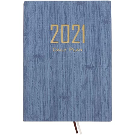 NUOLUX 計画ノート 手帳 2021 スケジュール帳 時間 管理 ノート A5 ブルー