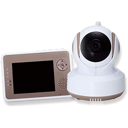 YISSVIC ベビーモニター 回転カメラ 4台カメラまで接続可能 見守りカメラ 遠隔監視カメラ 双方向音声通信 暗視機能付き ベビーカメラ 出産祝いプレゼント 日本語取扱説明書付 (3.5in)