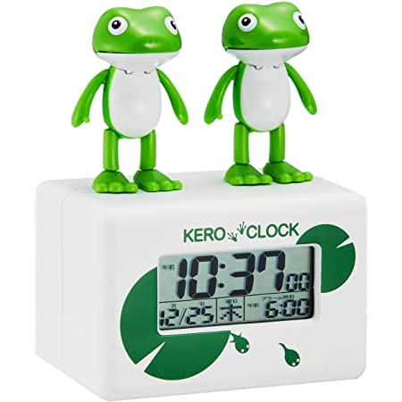VIKMARI 目覚まし時計 置き時計 デジタルクロック LED数字表示 温度表示 テレビ型 卓上時計 アラーム 充電式 ナイトライト USB充電 ライト付き かわいい鹿（グリーン）