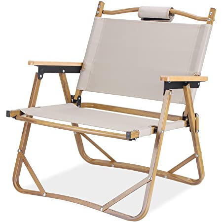 DesertFox アウトドア チェア キャンプ チェア 軽量 折りたたみ 椅子 L サイズ 78X54×51cm 耐荷重 150kg コンパクト 携帯便利 キャンプ椅子 DY (カーキ)