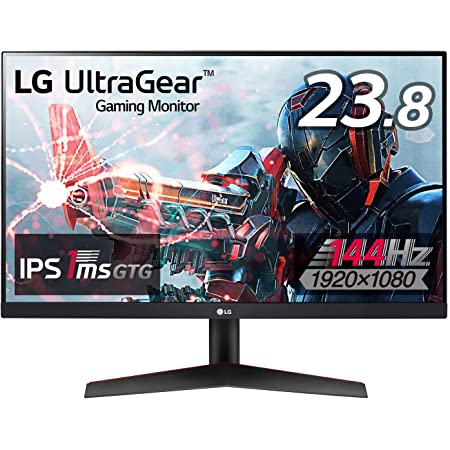 【Amazon.co.jp 限定】LG フレームレス ゲーミングモニター UltraGear 24GN600-B 23.8インチ/フルHD/IPS/144Hz/1ms(GtoG)/FreeSync Premium/HDR/HDMI×2,DP