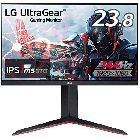 【Amazon.co.jp 限定】LG フレームレス ゲーミングモニター UltraGear 24GN600-B 23.8インチ/フルHD/IPS/144Hz/1ms(GtoG)/FreeSync Premium/HDR/HDMI×2,DP