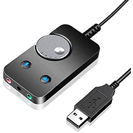 Bengoo サウンドカード 外付け 7.1chサラウンドサウンドUSB オーディオ 変換アダプタ 3.5mm ミニ ジャック ヘッドホン・マイク端子 PS4,MacBook,Mac Mini,iMac,Windows PCなどに対応