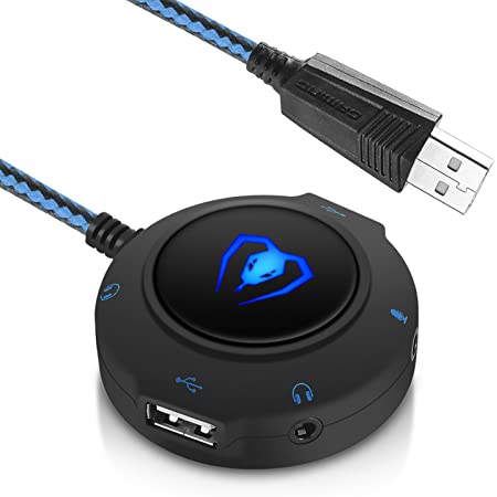 Bengoo サウンドカード 外付け 7.1chサラウンドサウンドUSB オーディオ 変換アダプタ 3.5mm ミニ ジャック ヘッドホン・マイク端子 PS4,MacBook,Mac Mini,iMac,Windows PCなどに対応