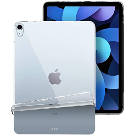 iPad Air4 ケース 2020 「Touch ID対応」 Dadanism iPad 10.9 ケース iPad 10.9インチ カバー アイパッド エア 第４代 保護カバー 四角加固 擦り傷防止 ビジネスケース 薄型 衝撃吸収 TPU縁 背面PCハードケース 透明背面カバー Apple Pencil2充電に 父の日 トワイライトブルー