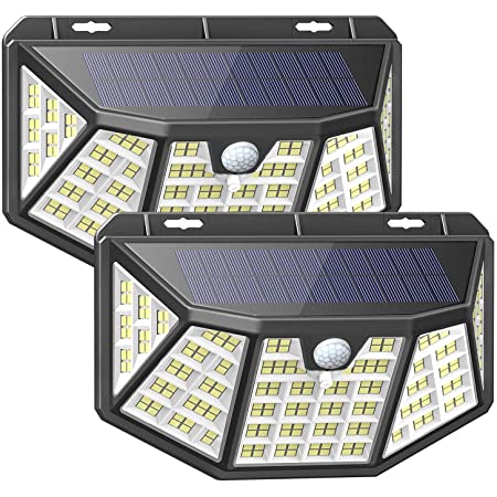 【2021最新進化版・212LED・5面発光】chortau センサーライト 10時間超長照明 光＆人感センサー 防犯ライト 3つ点灯モード 太陽光発電 転化率20％UP IP65防水 屋外ウォールライト ガーデン/玄関/駐車場/地震/停電時適用 2個セット …