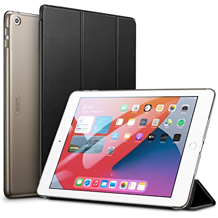 COO iPad Air4 ケース 2020 iPad 10.9 Pencilホルダー付き 三つ折り スマート保護カバー TPU 軽量 薄型 傷つけ防止 耐衝撃 iPad Air4專用ケース (Air4，ブラック)