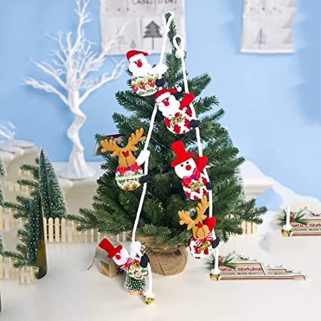 クリスマス飾り クリスマスツリー 飾り サンタクロース 雪だるま トナカイ デコレーション 2本セット 壁掛け 玄関掛け ギフト プレゼント クリスマスツリーオーナメント