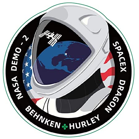 スペースX [SpaceX] ロゴ ステッカー 2枚セット ロゴ スペースXシール 2枚セット Logo Sticker 2P PACK SET ロバートベンケン Robert Behnken ダグラスハーレー Douglas Hurley クルードラゴン Crew Dragon ファルコン・ナイン Falcon 9 アメリカ航空宇宙局 NASA Demo-2