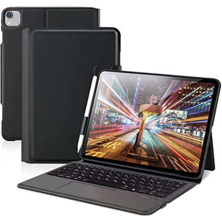 Ewin iPad Air4 10.9インチ キーボード ケース 第4世代 対応 / ipad pro 11インチ キーボード 第1世代 / 第2世代 / 第3世代 対応 キーボードケース 一体式 充電式 タッチパッド搭載 iPad キーボード Bluetoothキーボード ipad pro 11 キーボード 第３世代 対応 2021 ipad air 第4世代 2020 保護カバー 日本語説明書付き 2台のiOSデバイス切り替え可能(ブラック)