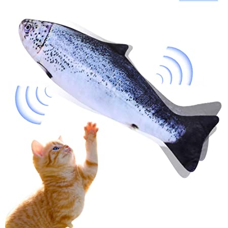 猫 おもちゃ 電動 魚 人気 猫用品 またたびトイ ぬいぐるみ リアルな動く魚のおもちゃ USB充電式 ワイヤレスコントロール付きのインタラクティブなキャットキックミントのおもちゃ 肥満解消/運動不足/ストレス解消/ペットネコ 噛むおもちゃ