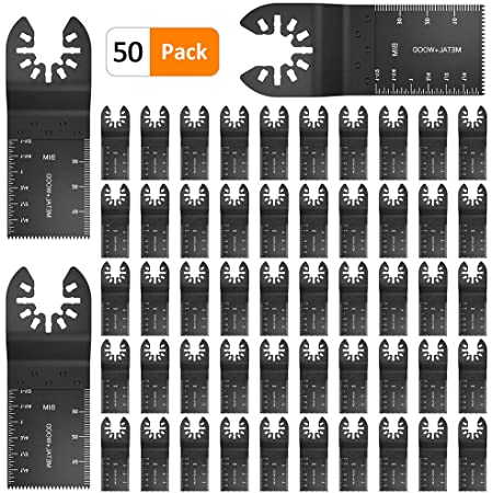 CleverCare 26/50/68/72/100点豪華セット マルチツール 替刃 互換 ブレード カットソー・マルチツール用 お得な使用頻度の高い替刃セット 互換 木材・金属切断 電動工具 先端工具セット (F 50点セット)