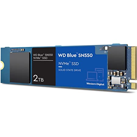 Western Digital ウエスタンデジタル 内蔵SSD 2TB WD Blue SN550 (読取り最大 2,600MB/秒) NVMe WDS200T2B0C-EC 【国内正規代理店品】