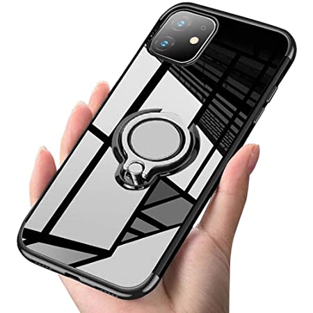 iPhone 11 ケース リング付き tpu スマホケース アイフォン 11 ケース 薄型 軽量 傷つけ防止（iPhone11 ケース グリーン）