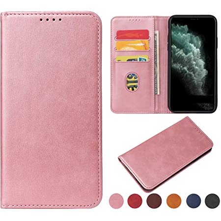 MARSTEK アップル iphone12mini ケース手帳型 携帯保護カバー クラシックな復古色 超強い磁気吸収 高級皮革サンド質感携帯 耐衝撃 耐摩擦 PUレザー 財布型 桜の花びら (iPhone12 mini 5.4inch, ピンク)