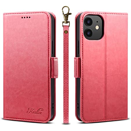 MARSTEK アップル iphone12mini ケース手帳型 携帯保護カバー クラシックな復古色 超強い磁気吸収 高級皮革サンド質感携帯 耐衝撃 耐摩擦 PUレザー 財布型 桜の花びら (iPhone12 mini 5.4inch, ピンク)