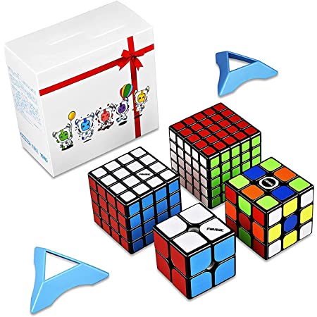 競技用 キューブ 魔方 立体パズル 4個セット 2×2、3×3、4×4、5×5 Magic Cube Set 競技専用 脳トレ 知育玩具 対象年齢：６歳以上​