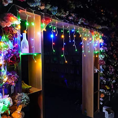 Hezbjiti ツラライルミネーション つららライト 5m 160個LED クリスマスライト 防水防雨 アイシクルライト USBリモコン式 軒下やフェンス 手すり等に垂らす 冬の風物詩 フェアリーライト (ホワイト)
