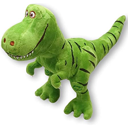 彩耀堂 【製品保証書付き】 ティラノサウルス 恐竜 Tレックス ぬいぐるみ 抱き枕 クッション ふわふわ おもちゃ (43cm グリーン)