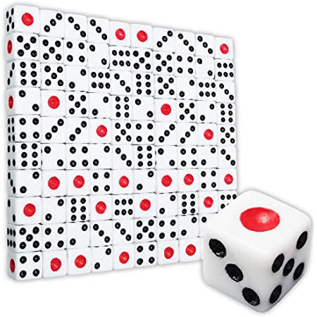 4alone 小さいサイコロ ダイス 6面 ボードゲーム 麻雀 スタッキング ゲーム 手品 カジノ (7㎜ 100個セット)
