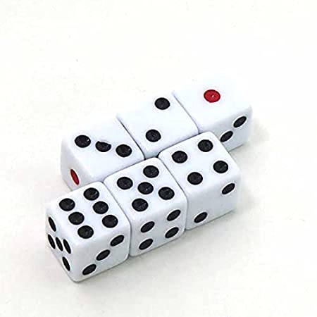 4alone 小さいサイコロ ダイス 6面 ボードゲーム 麻雀 スタッキング ゲーム 手品 カジノ (7㎜ 100個セット)