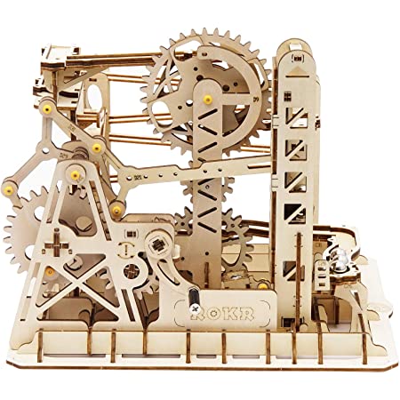 ROKR 木製パズル 立体パズル コースターおもちゃ 木製おもちゃ 手回し機械模型 手作りおもちゃ 誕生日プレゼント 小学生 中学生プレゼント(はしご)