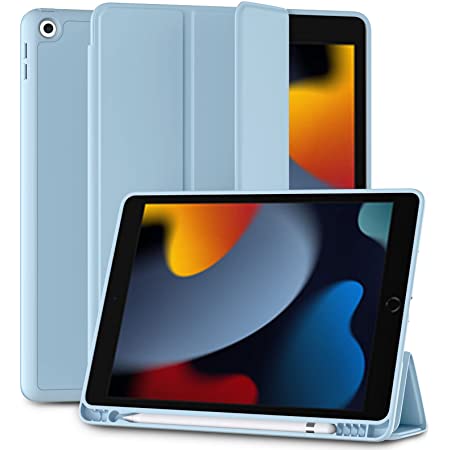iPad 10.2 ケース第9世代/第8世代/第7世代 （2021/2020/2019）ケース、オートスリープ機能 PUレザーカバー スタンド機能 衝撃吸収 全面保護 指紋防止、2021と2020と2019年発売のiPad 10.2インチ用ーグリーン