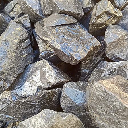 庭石 割栗石 黒 岩 ブラックロック 約120～300mm ロックガーデン 庭 石 黒色 ガーデニング 20kg (20)