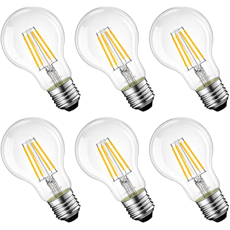 LED電球 60ｗ相当 口金E26 LEDアップル透明 LEDフィラメントライト エジソン電球 LEDランプ 省エネ 長寿命 PSE認証 A60 4個入