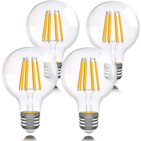 LED電球 60ｗ相当 口金E26 LEDアップル透明 LEDフィラメントライト エジソン電球 LEDランプ 省エネ 長寿命 PSE認証 A60 4個入