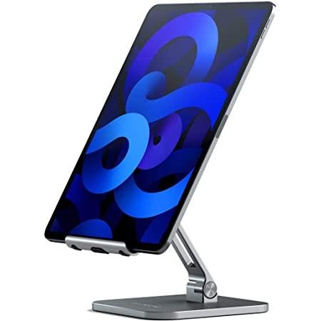 Satechi アルミニウム デスクトップ スタンド 角度調整 保護グリップ付き (2021 iPad Pro M1, 2020/2018 iPad Pro, 2020 iPad Airなど全てのiPadモデルに対応)