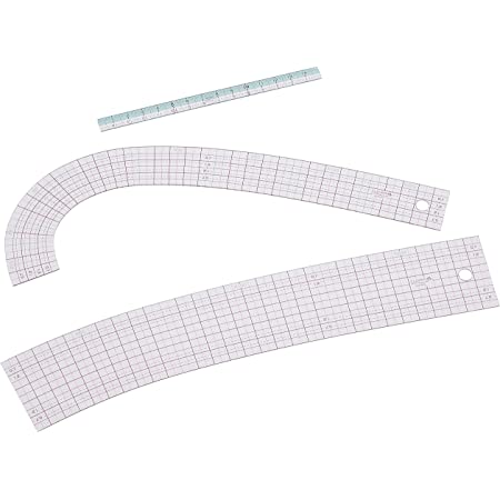 YONIK 裁縫定規 7点セット 曲線用定規 カーブ定規 図画定規 カッティングスケール 裁縫アクセサリー 裁縫道具 測定ツール