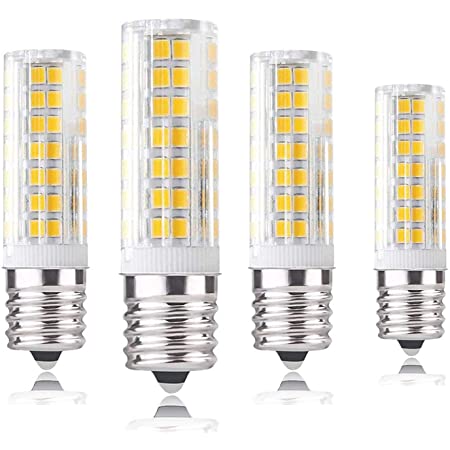 LED E17電球, 口金直径17mm 6W 110V 可調光 LED E17 電球色, 55W-60Wハロゲンランプ相当 (4個入り)