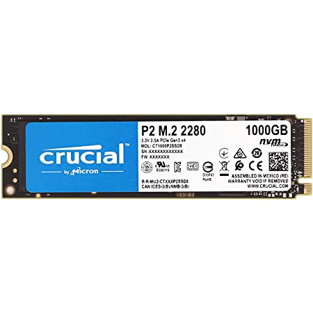 Crucial クルーシャル P2シリーズ 1TB(1000GB) 3D NAND NVMe PCIe M.2 SSD CT1000P2SSD8【5年保証】 [並行輸入品]