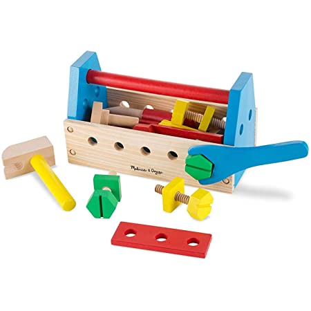 Ms.0 木のおもちゃ 工具 収納 箱付き 積み木 大工さんごっこ 知育玩具 モンテッソーリ おままごと